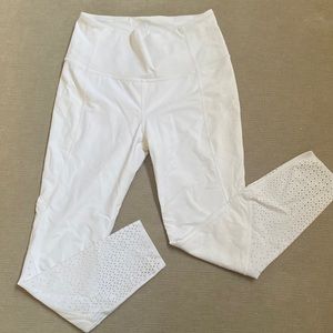 Lululemon white cropped leggings - ankle length